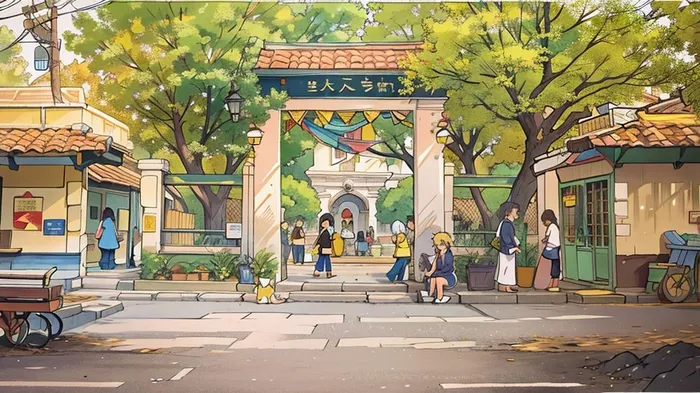  Khung cảnh trường học đẹp như phim hoạt hình khiến teen không khỏi “u mê”. Ảnh: Đôn 24H