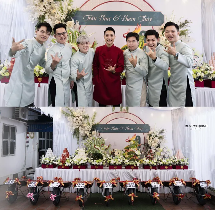 Hùng Bá vua tiền tệ, Đàm Đức review, Hải Đăn food, Nguyễn Kim Cương, Bùi Kiều Hải Dương... quy tụ tại đám cưới của Phúc Bèo.