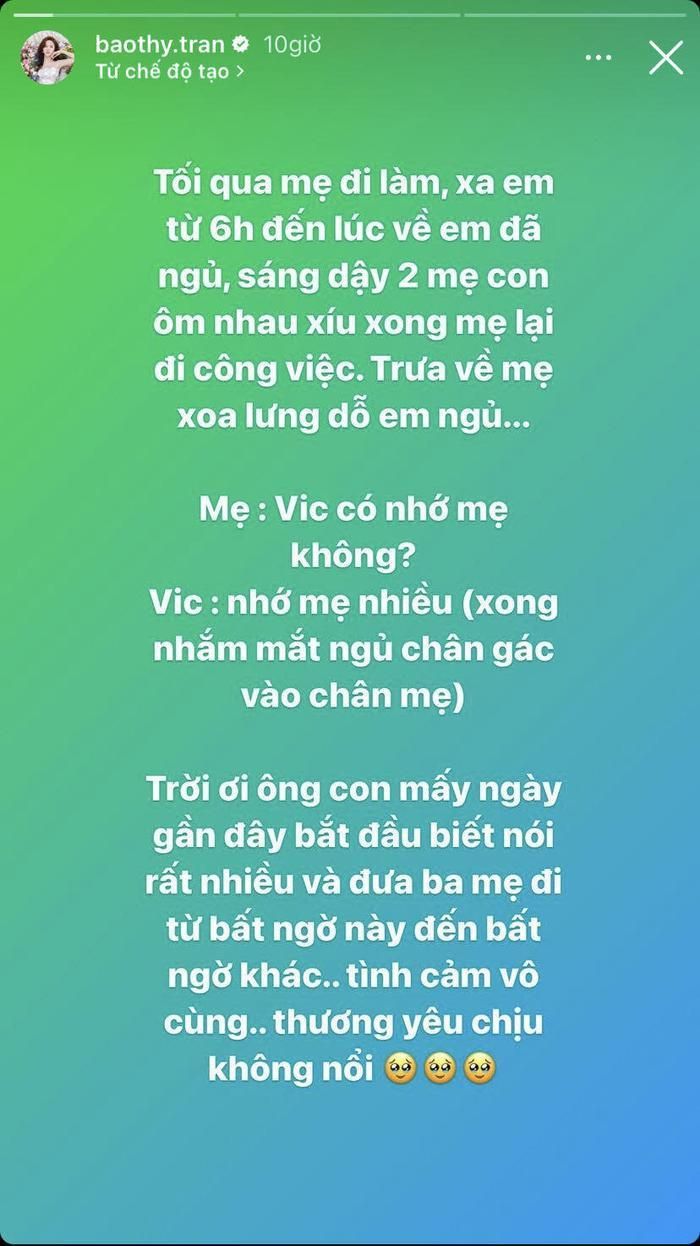 Một trong những story mới nhất của Bảo Thy